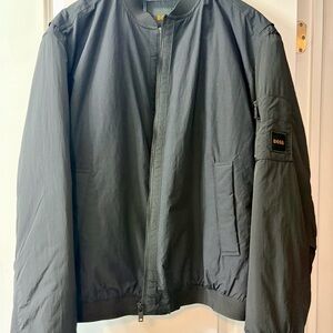 BOSS Men's Dark Gray Bomber Jacket